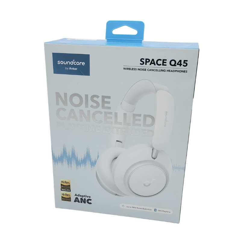 【中古 動作確認済】 Anker Soundcore Space Q45 Bluetooth 5.3 ワイヤレス ヘッドホン ホワイト