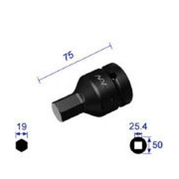ナック 819C ヘキサゴンレンチソケット (差込角25.4x対辺19mm) メーカー直送