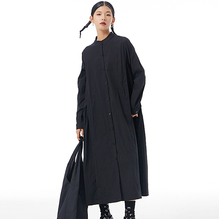 2024 春 新款 おしゃれ ゆったり 気質ワンピース カジュアル大サイズレディース綿麻切り替えワンピース ロング Tシャツワンピース韓国ファッション