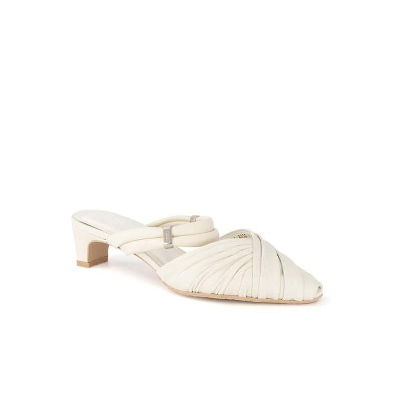 女性靴 4cm 2WAY シャーリングスタイル サンダル DLO304 アイボリー