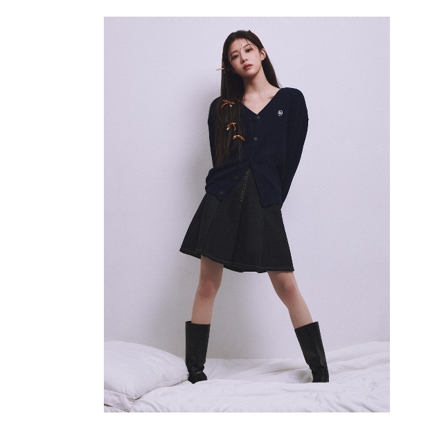 【MARITHEFRANCOISGIRBAUD】 V NECK MERINO WOOL CARDIGAN : 4COLOR