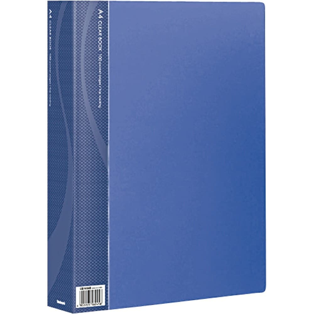 （まとめ買い）クリアブック ベーシックカラー A4判 100P ブルー CB1036B-N [x3]