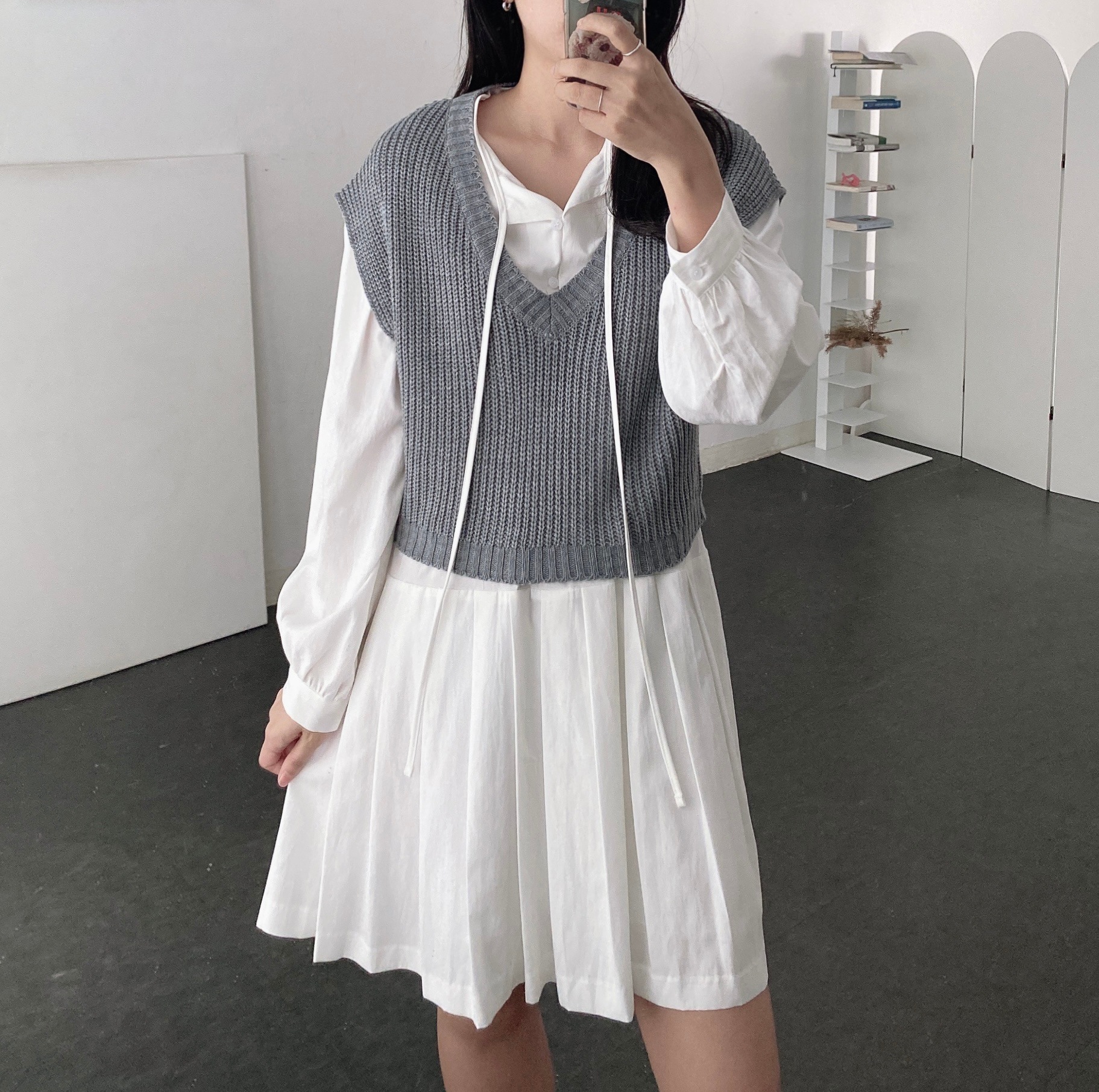 綿 レイヤード ワンピース