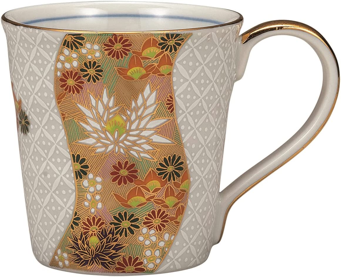 九谷焼　マグカップ　七宝金　花詰 　K7-873