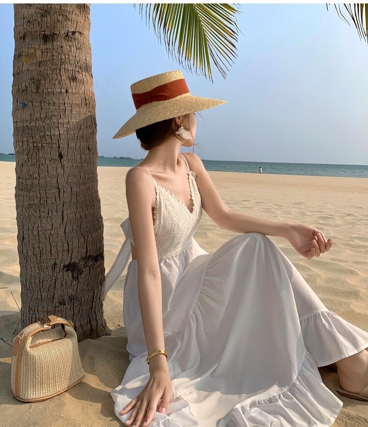 ティアードワンピース ワンピース 膝下 ミモレ ミモレ丈 袖なし ノースリーブ Vネック 5,282円