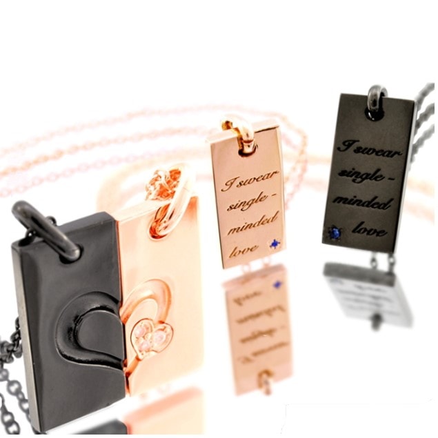 ジュエリーダイアナ ペア シルバー ネックレス ホワイトデー E-1586 日本製 ダイヤ かわいい