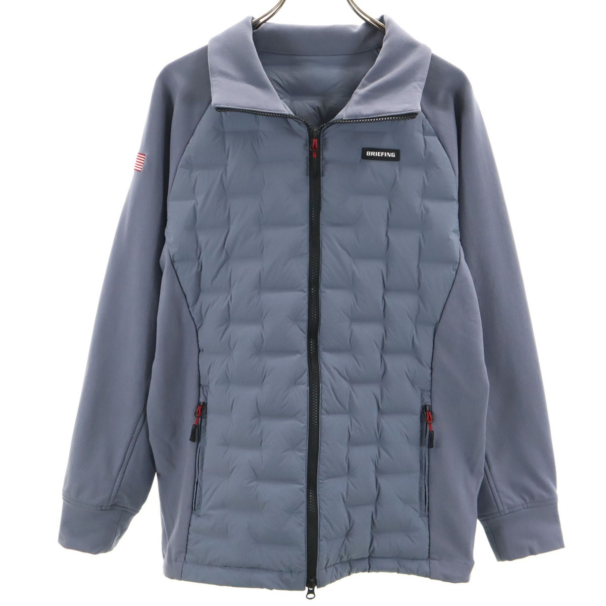 美品 ゴルフ 中綿ジャケット L ブルー系 メンズ 古着