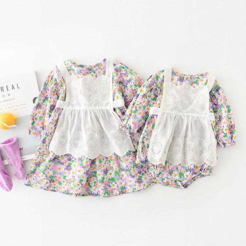 ベビー服 子供 ロンパース 新生児 ワンピース 秋 長袖 オーバーオール 女の子 綿 赤ちゃん 柔らかい オシャレ パイナップル 保育園 百日祝い 出産祝い
