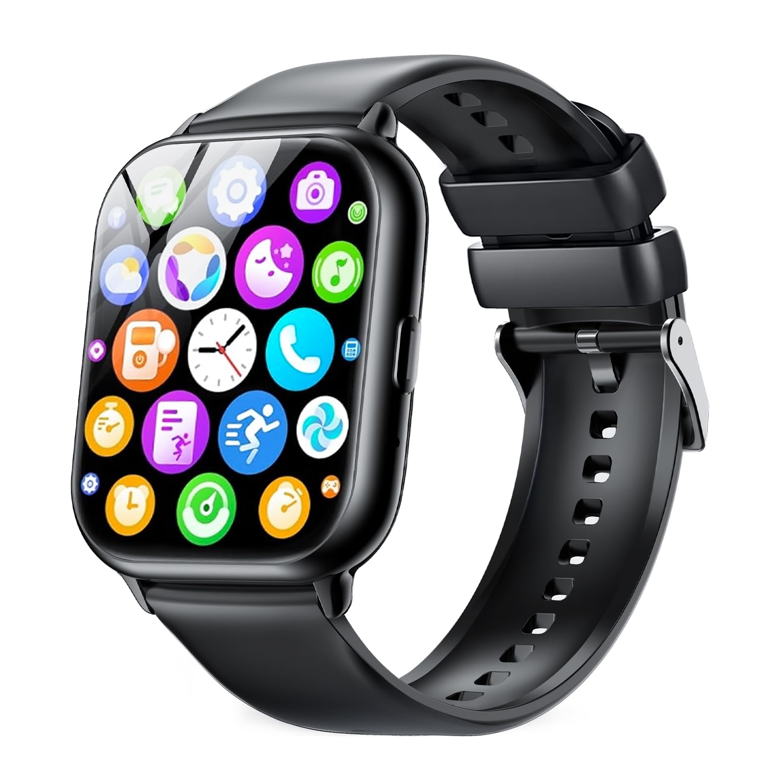 スマートウォッチ【2025新型·性能最強モデル】iPhone対応&アンドロイド対応 1.9インチ業界HD大画面 Bluetooth通話機能 SMS/Line通知 薄型軽量 バンド交換可能 Smart