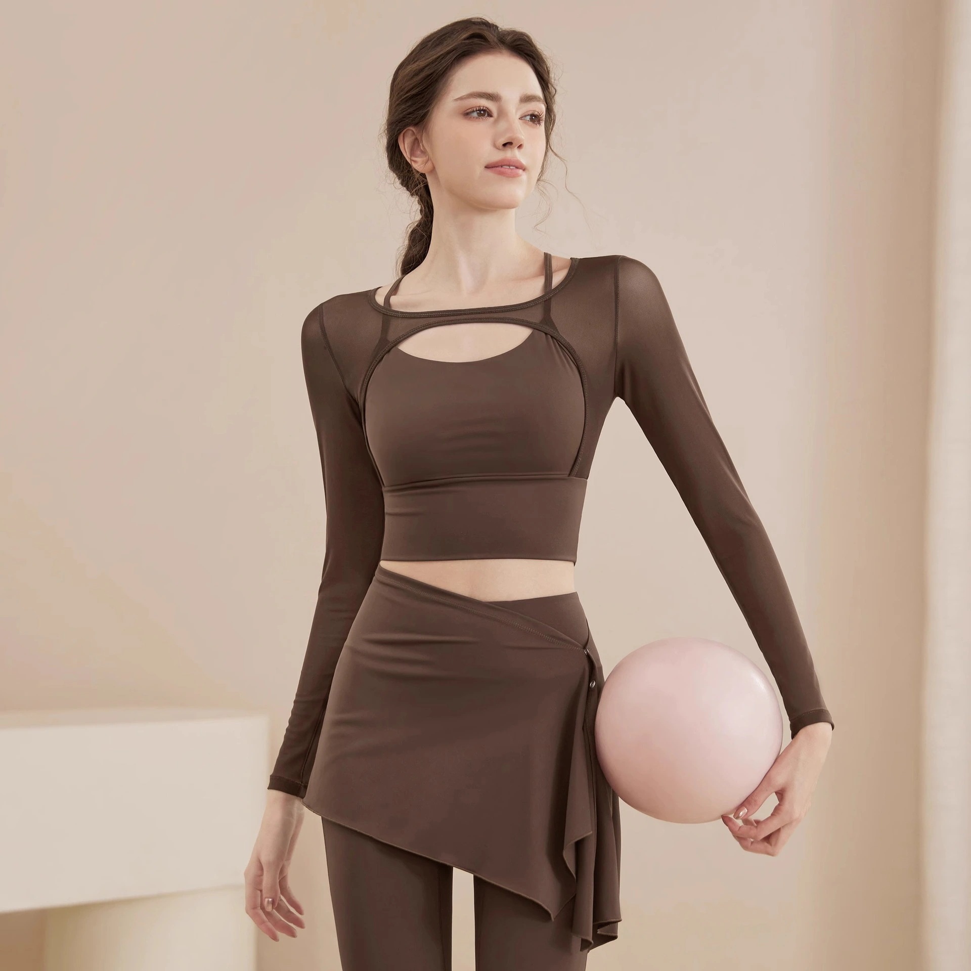 ヨガセット女性用フィットネスサイクリングヨガウェアセット