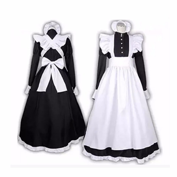 ロングメイド服ロングワンピースハロウィンフリルレディースワンピースエプロン可愛い 5,929円