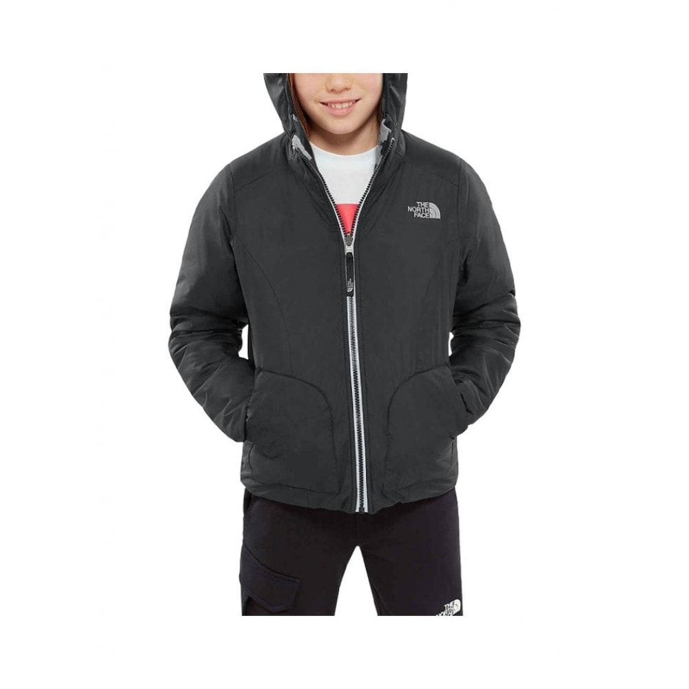 North Face 女の子用両面フード付きパッド入りジャケット