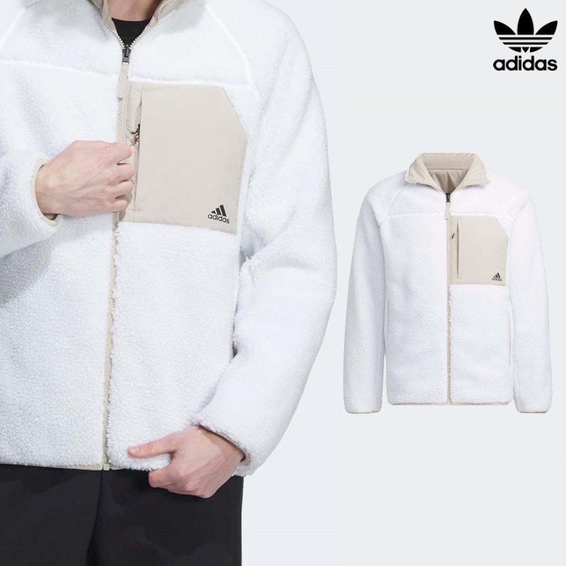 [ADIDAS] アディダス シェルパ リバーシブル ファデッド ジャケット / WHITE