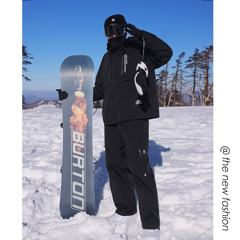 24冬アウトドア防水スキーウェアスーツカップル保温2着登山服コート