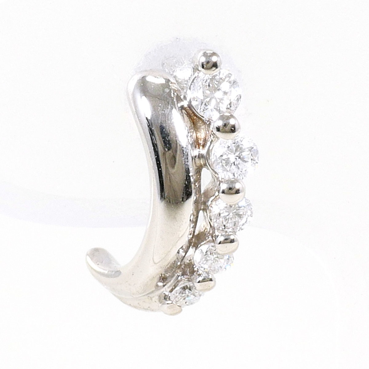 PT プラチナ ピアス(片耳) ダイヤモンド 0.1ct 総重量約1.1g レディース 中古