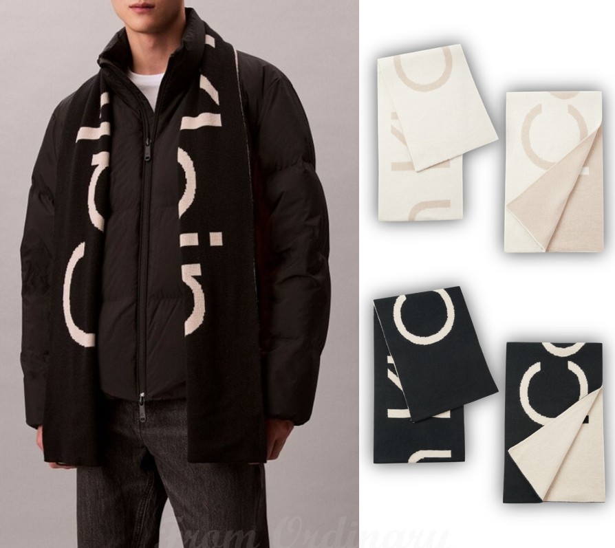 ツートーンウールカシミヤロングマフラー (4D8030G)