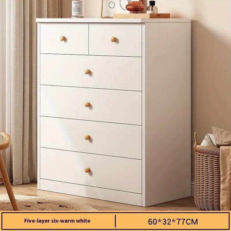 木製フロア収納キャビネット段付き棚大容量5引き出し - ホームオーガナイゼーションにバルコニー・リビングルーム・寝室用スタンディングシェルフ