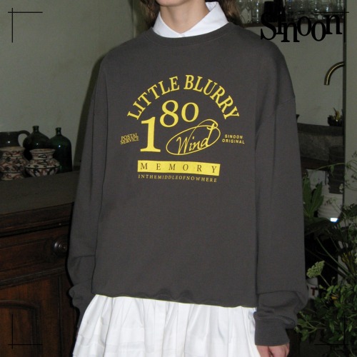 SINOON トレーナー LITTLE BLURRY SWEATSHIRT (DEEP GREY)