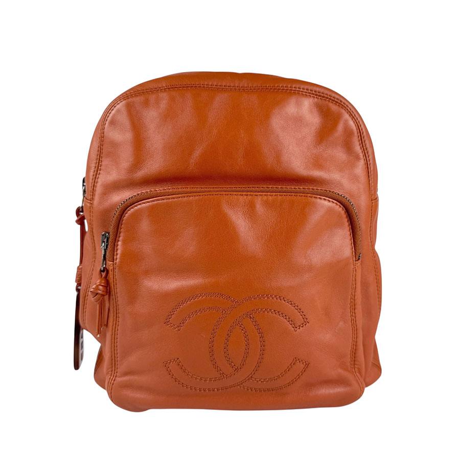 シャネル CHANEL リュック レザー オレンジ レディース z6695