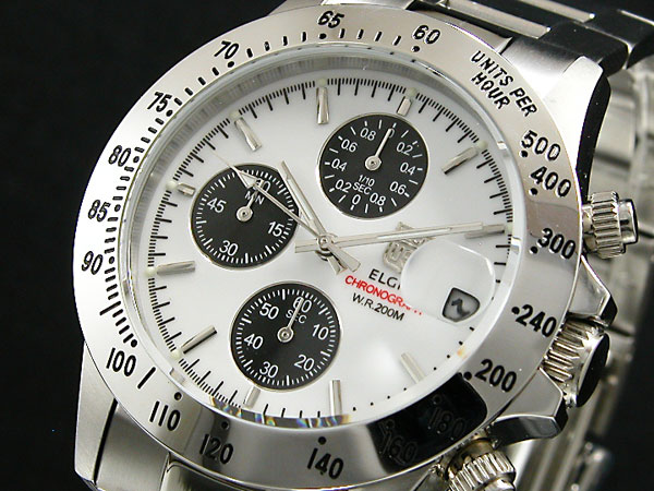 エルジン腕時計 クロノグラフ FK1184S-W