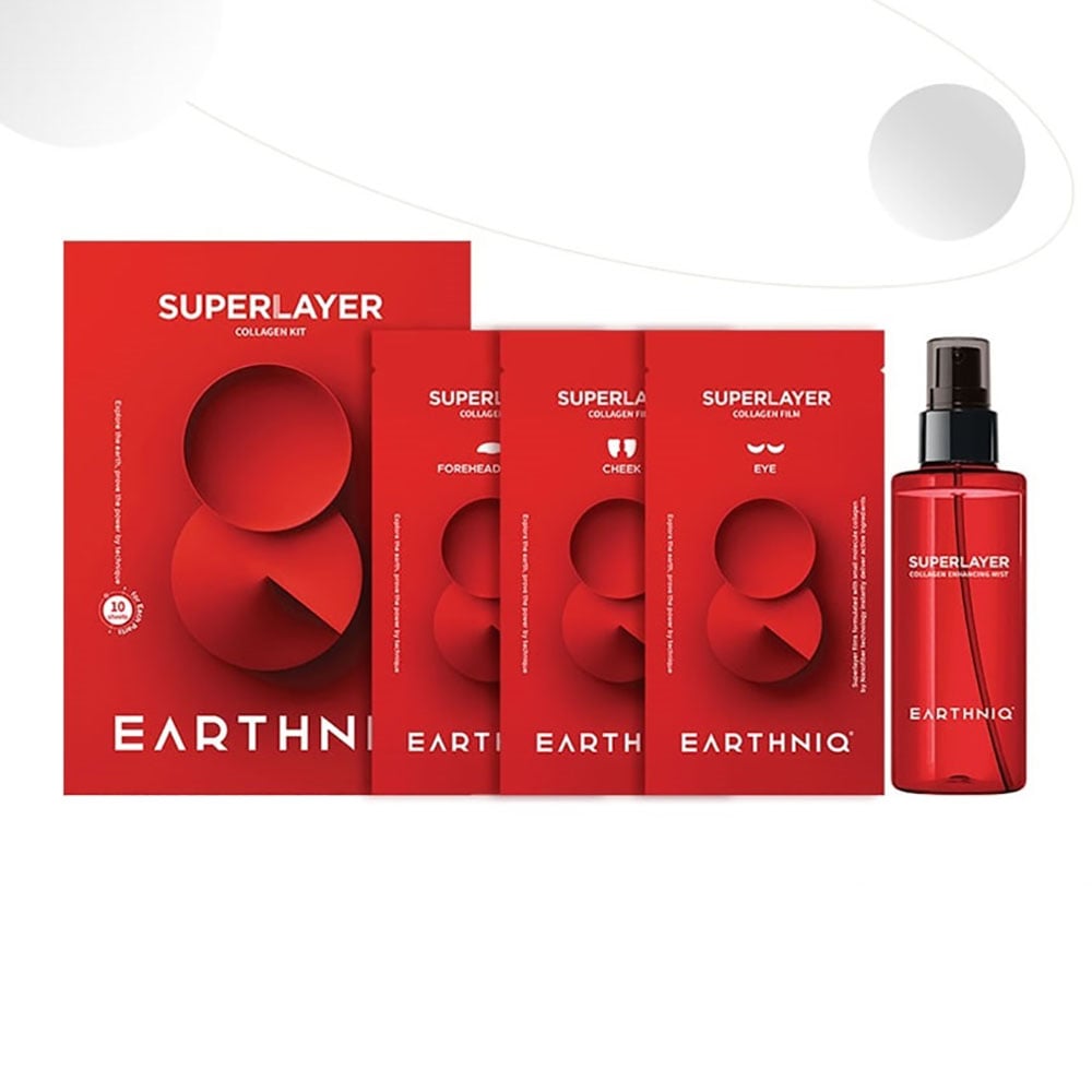 Earthniq Superlayer コラーゲンフィルム 20PCS+フェイスミスト 100ml