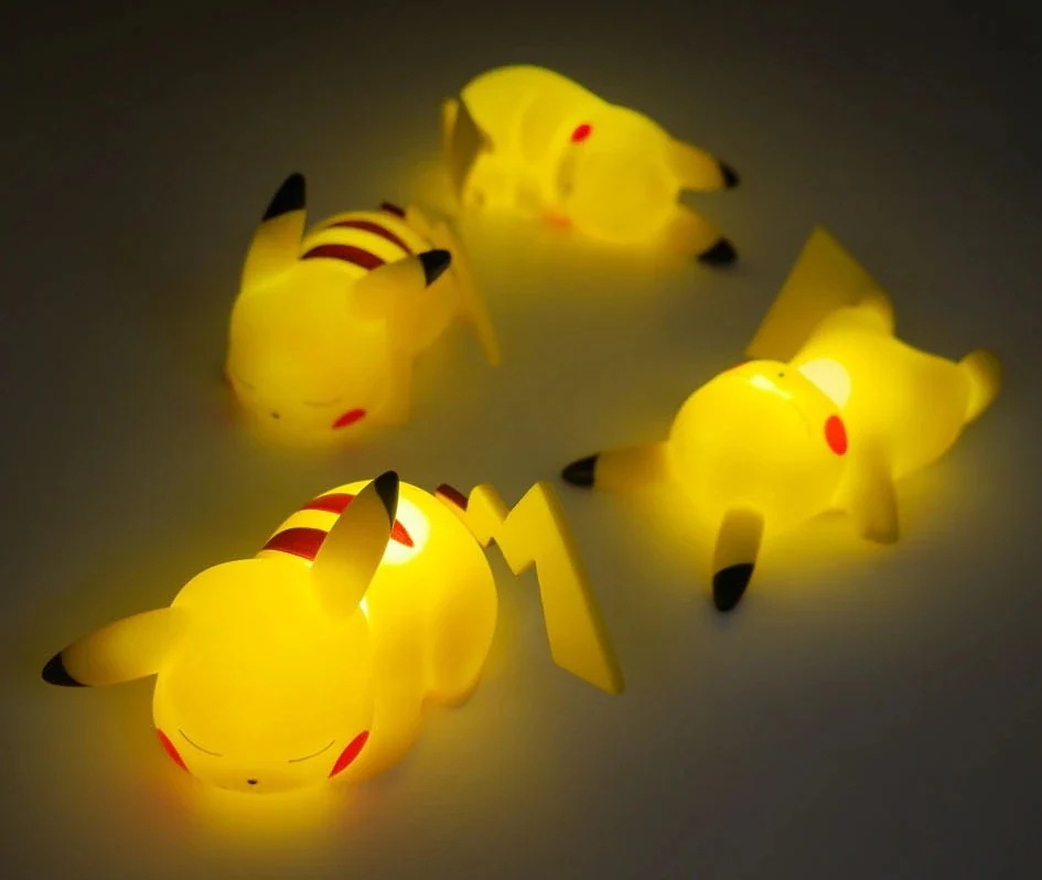 ポケモン純正ピカチュウLEDミニムード灯睡眠灯 (4点セット)