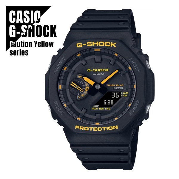 【即納】 CASIO カシオ G-SHOCK Gショック Caution Yellowシリーズ タフソーラー モバイルリンク GA-B2100CY-1A 腕時計 メンズ