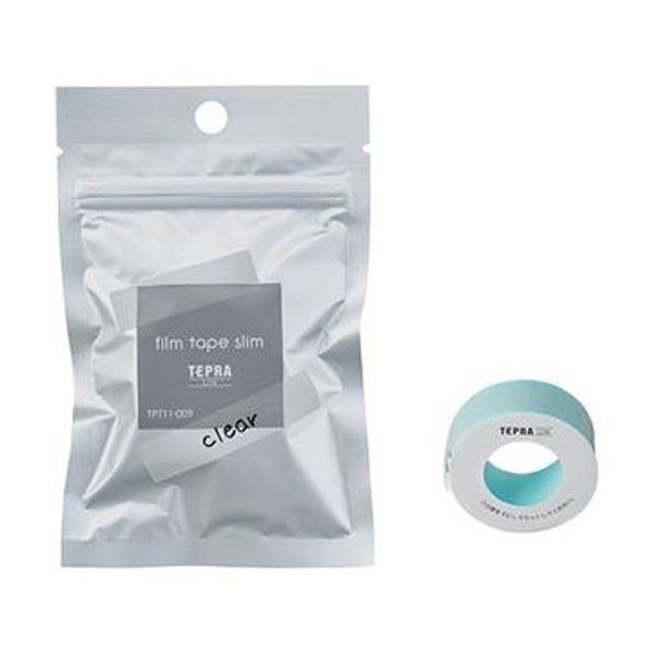 （まとめ）キングジム テプラ Liteフィルムテープ 11mm クリア/黒文字 TPT11-009 1個(×50セット)