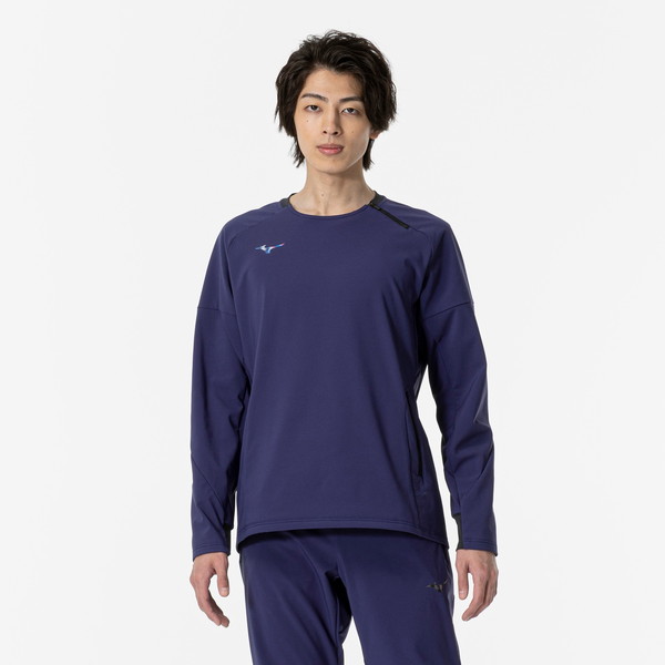 返品交換不可 大特価 MIZUNO ミズノ ストレッチ 防風 テックシールドクルー メンズ トップス 32MCA55313
