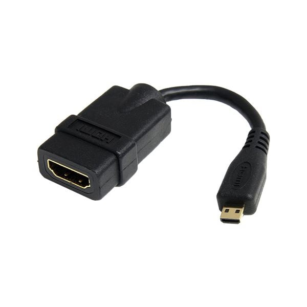 (まとめ) StarTechハイスピードHDMI変換ケーブル 12cm HDMI タイプA(メス)-Micro HDMI タイプD(オス) HDADFM5IN1本 (×10セット)