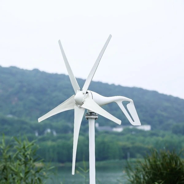 2019 小型風力タービン発電機フィットホームライトやボート 600 ワット MPPT 風コントローラ 12v 6 Blades