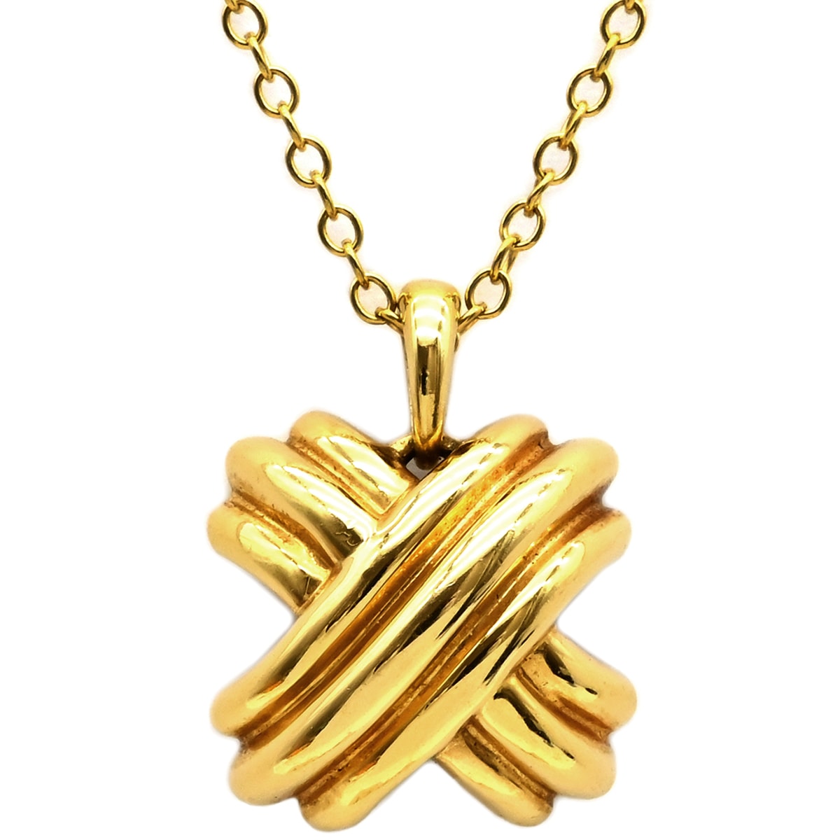 ティファニー Tiffany & Co ネックレス シグネチャー K18YG イエローゴールド Au750 【中古】 78,177円