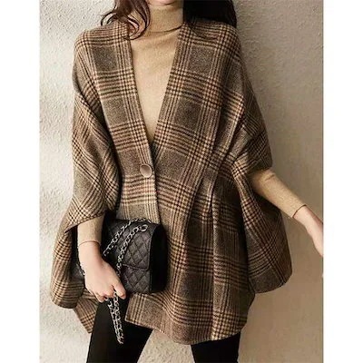 カーディガン レディース ドルマン 秋 冬 ポンチョ コート マント アウター 羽織り トップス30%までに制限