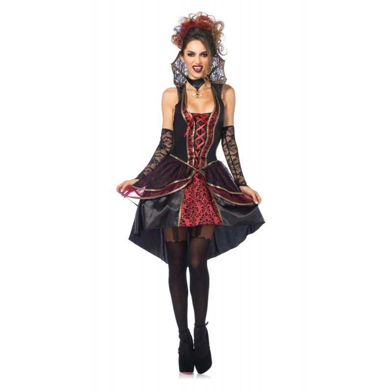 コスプレ 仮装 バンパイアクイーン L 【 コスプレ 衣装 ハロウィン 仮装 コスチューム 吸血鬼ドレス ヴァンパイア レディース 余興 女性用 ドラキュラ 大人用 パーティーグッズ 】