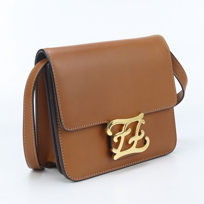 ショルダーバッグ カーリグラフィ FE90591 ショルダーバッグ レザー/ショルダーバッグ ブラウン【中古】 レディース