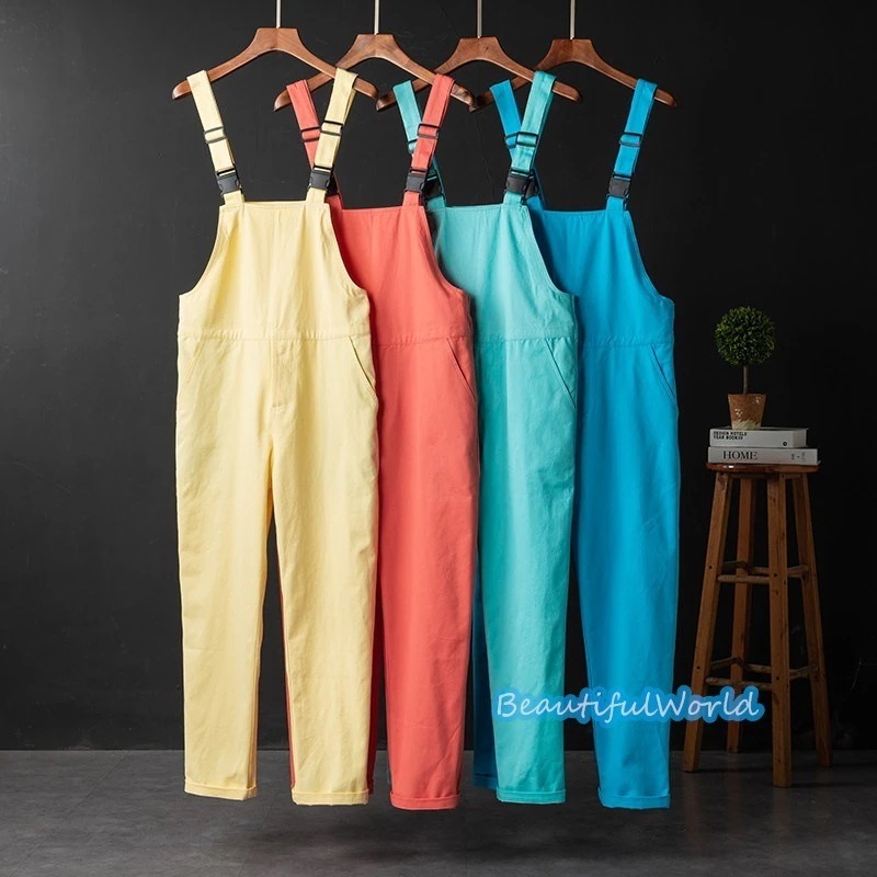 サロペット メンズ オーバーオール つなぎ オールインワン無地 サスペンダー ストリートアメカジ 作業服 春秋 お洒落24bdk22