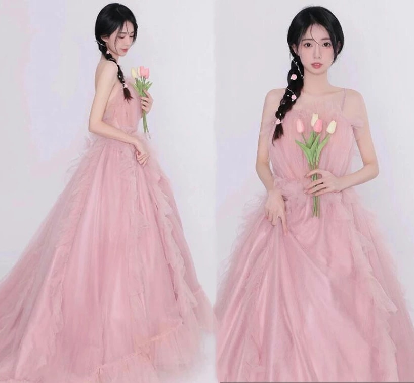 ウェディングドレス お姫様 ワンピース 成人式ドレス エレガント 可愛い 花嫁ドレス 結婚式ドレス 前撮りドレス 後撮り フォトウェディング撮影 高級感 パーティードレス ロング 二次会ドレス 披露宴