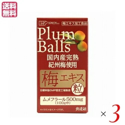 梅エキス 粒 無添加 創健社 国内産完熟紀州梅使用 梅エキス 粒 90g(約450粒)