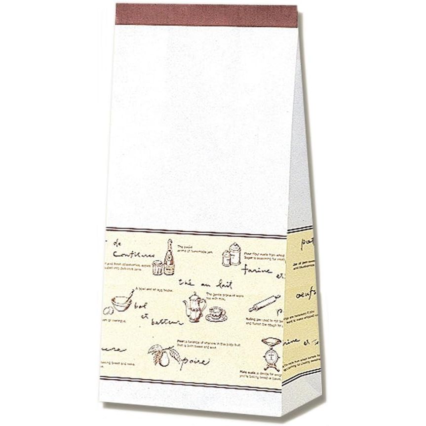 （まとめ買い）シモジマ HEIKO 紙袋 角底袋 No.8 ティータイム 100枚 幅155xマチ95x高320mm 004047800 [x3セット]