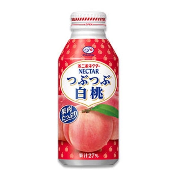 [まとめ買い]不二家ネクター つぶつぶ白桃 ボトル缶 380g 24本入り（1ケース） 4,588円