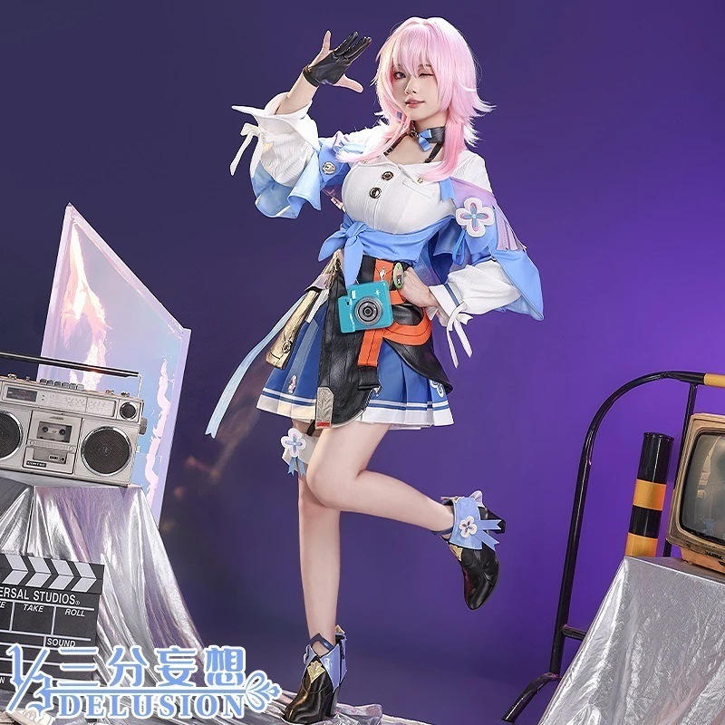 [在庫わずか]【三分妄想13Delusion】崩壊：スターレイル 三月なか コスプレ衣装ウィッグ靴 コスチューム79
