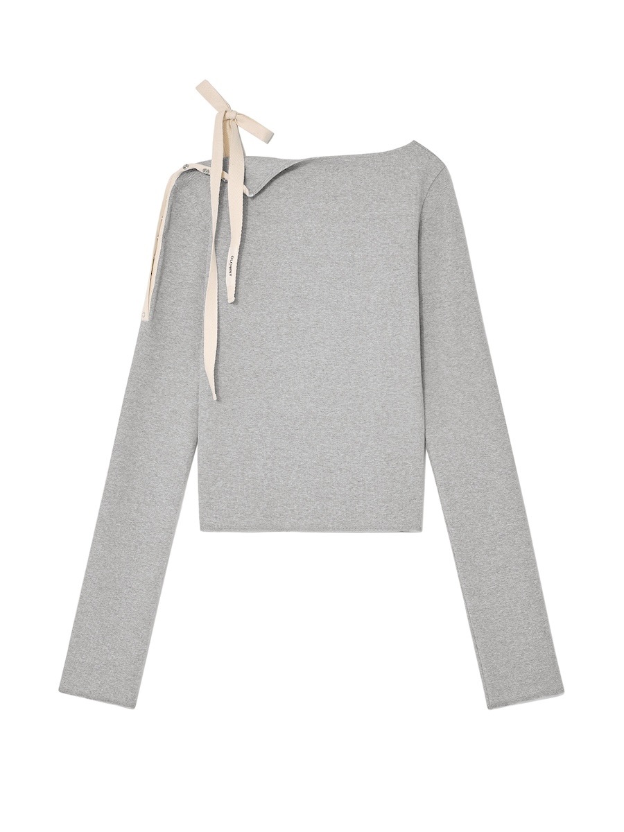 【GLOWNY】 LOUISA LONG SLEEVE : GRAY