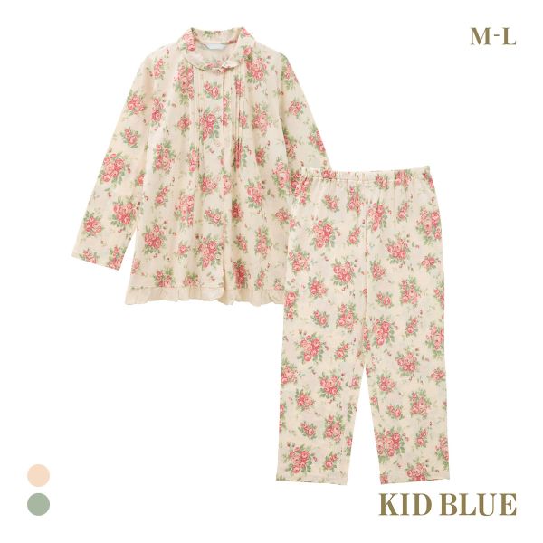 キッドブルー 25オータムローズN ルームウェア 長袖 フルレングス 上下セット パジャマ KID