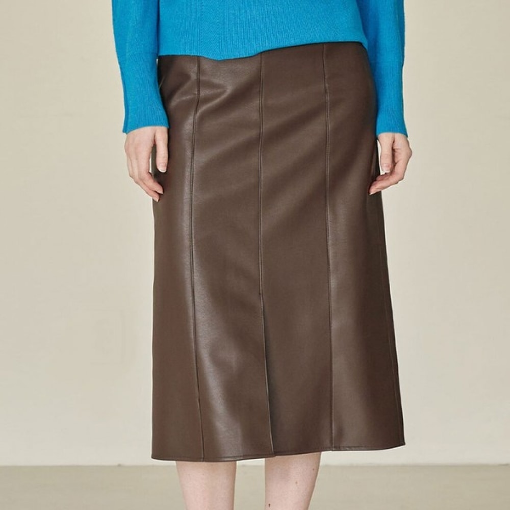 (リアーナニューヨーク) フェイクレザースリムスカート