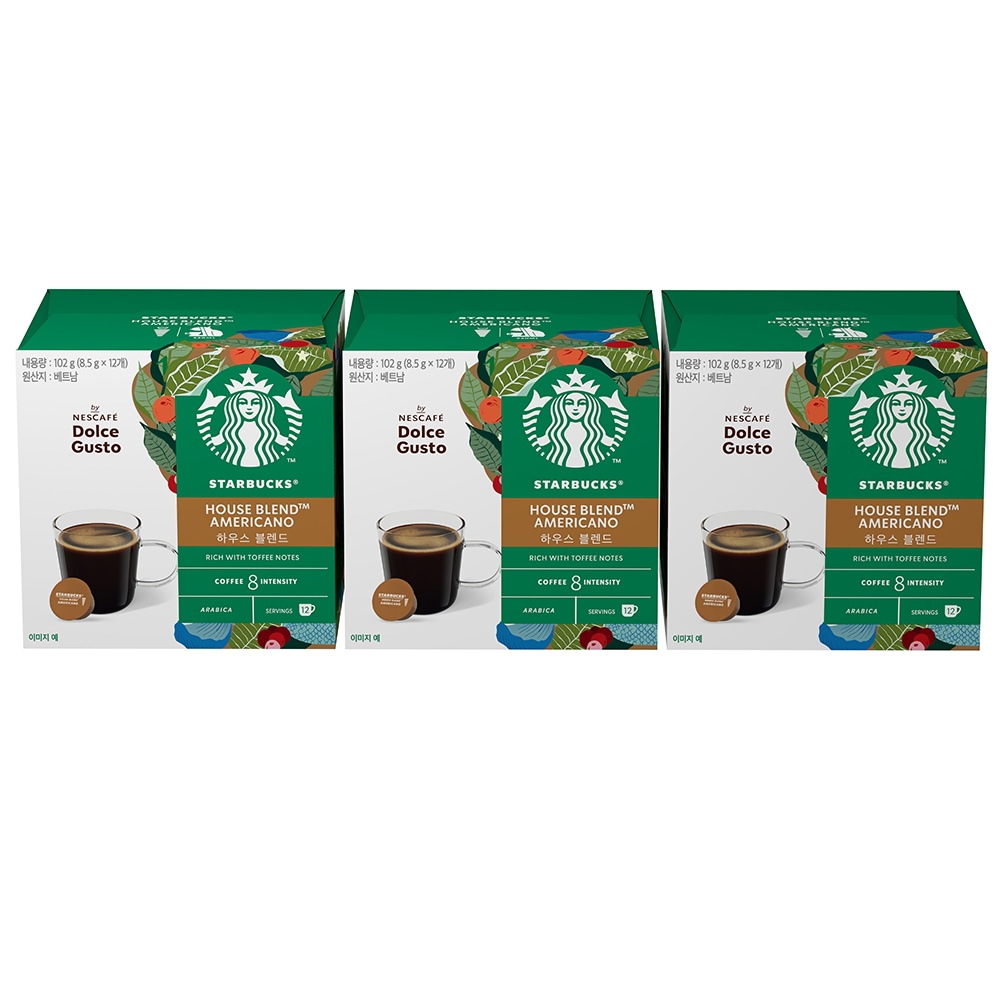 スターバックスハウスブレンドbyネスカフェドルチェグストカプセルコーヒー8.5g12個入り3個