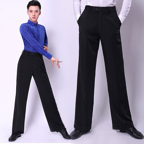 ダンスズボン ダンスウェア 社交ダンス ボトムス メンズ ラテンダンス 男性用 社交ダンス 衣装 メンズ ブラック ストレートズボン 練習着 競技着 モダンラテンダンス ポケット付き 春秋 ラテン ワ