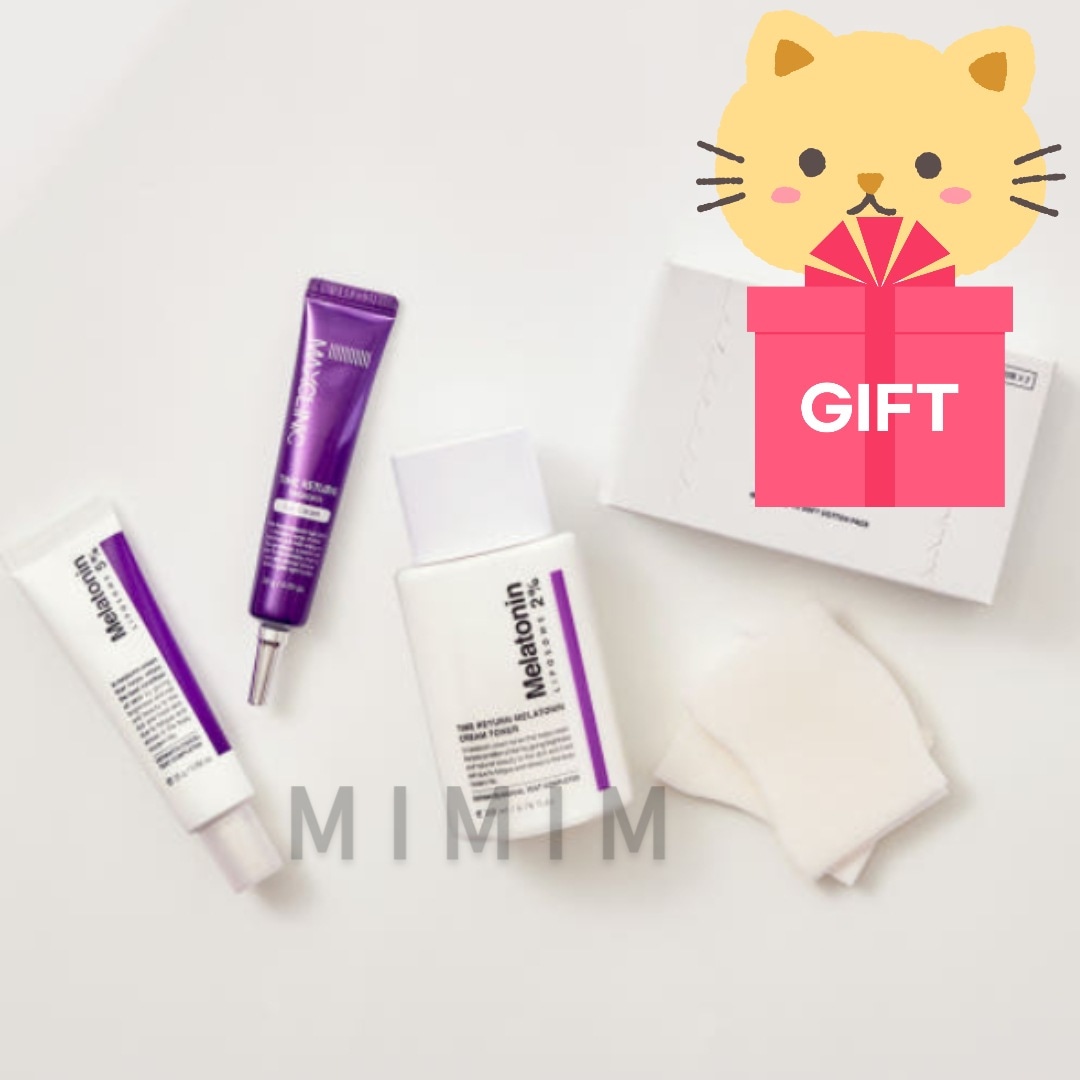 マックスクリニック melatonin クリームトナー 200ml ＋ melatonin クリーム 25g ＋ アイクリーム 20g ＋ コットン付き
