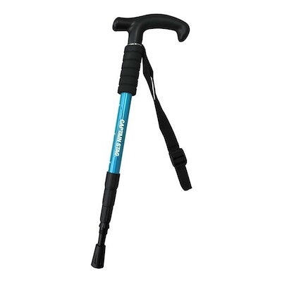 他サイト： FEEL BOSCO トレッキングステッキ Tグリップ(コンパクト4段スライド式)(ブルー) UM-2314の商品画像