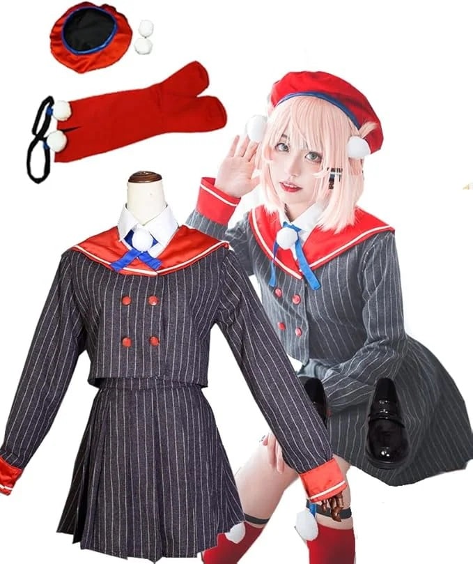 ２点で13o円OFF！【激安SALE】【即納】今だけの特別価格!コスプレ ハロウィン コスチューム 祭り プレゼント お盆 VTuber バーチャルYouTuber 追加可 ウィッグ 靴 衣装+帽+靴