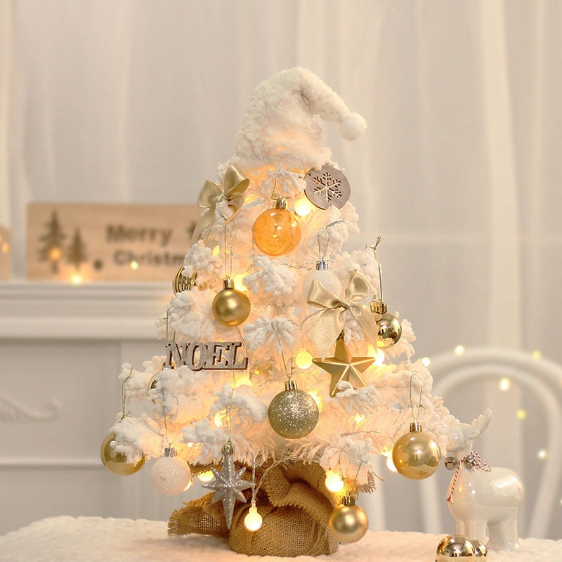 Ins スタイル ホワイト クリスマス ツリー植毛 Diy クリスマス装飾ハイエンドの小さな家の装飾デスクトップ装飾